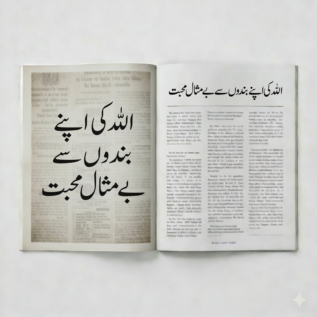 اللہ کی اپنے بندوں سے بے مثال محبت